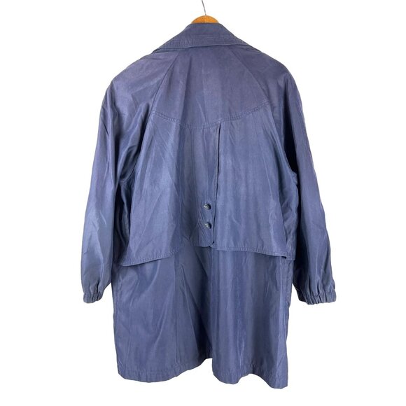 Vintage 80's Navy Blue Rainshedder Jacket, Women's Size 14W - Picture 8 of 13